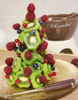 kerstboom van fruit