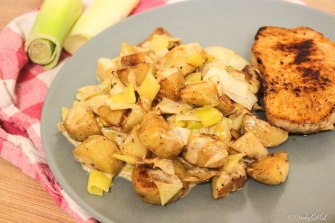 aardappelen met prei en roomsaus