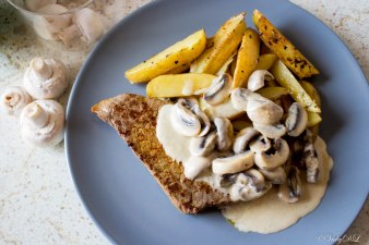 aardappelen met champignon roomsaus