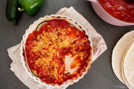 Groentelasagne met tortilla wraps