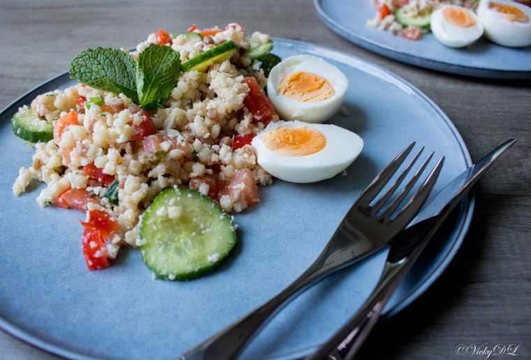 Bloemkooltaboulé met fregola - Vickylicious