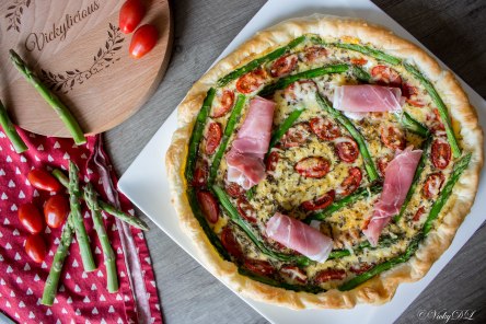 Quiche met groene asperges