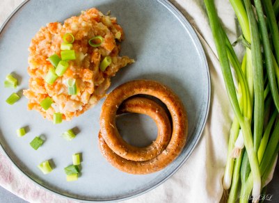 Wortelstoemp met worst