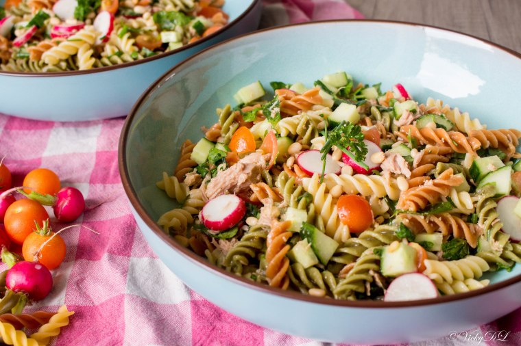 Pastasalade met tonijn - Vickylicious