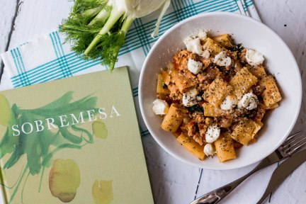 Rigatoni met kip en venkel