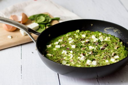 Spinazie omelet met feta