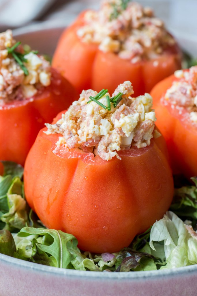 Tomaat-garnaal met hardgekookt eitje - Vickylicious