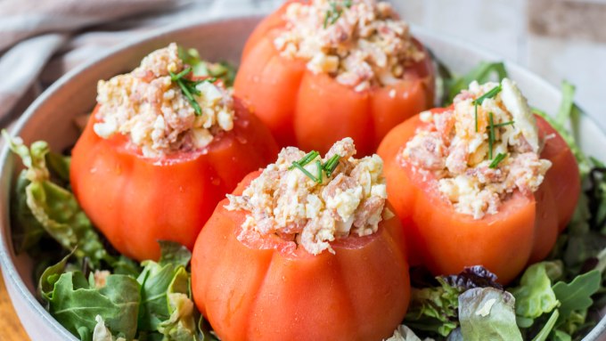 Tomaat-garnaal met hardgekookt eitje - Vickylicious