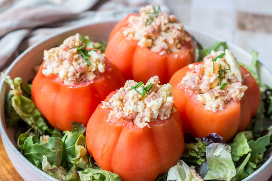 Tomaat-garnaal met hardgekookt eitje - Vickylicious
